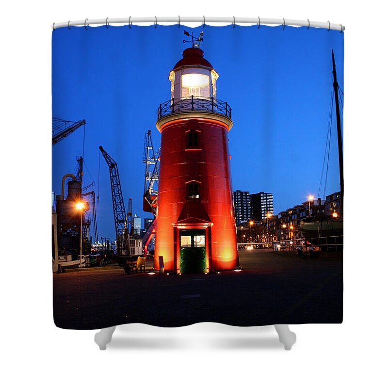 Rotterdam Holland Museum Shower Curtain featuring the photograph Faro Museo de Rotterdam Holland by Francisco Pulido