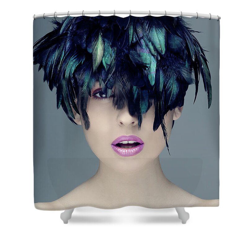 People Shower Curtain featuring the photograph Feathered Beauty by Colin Anderson