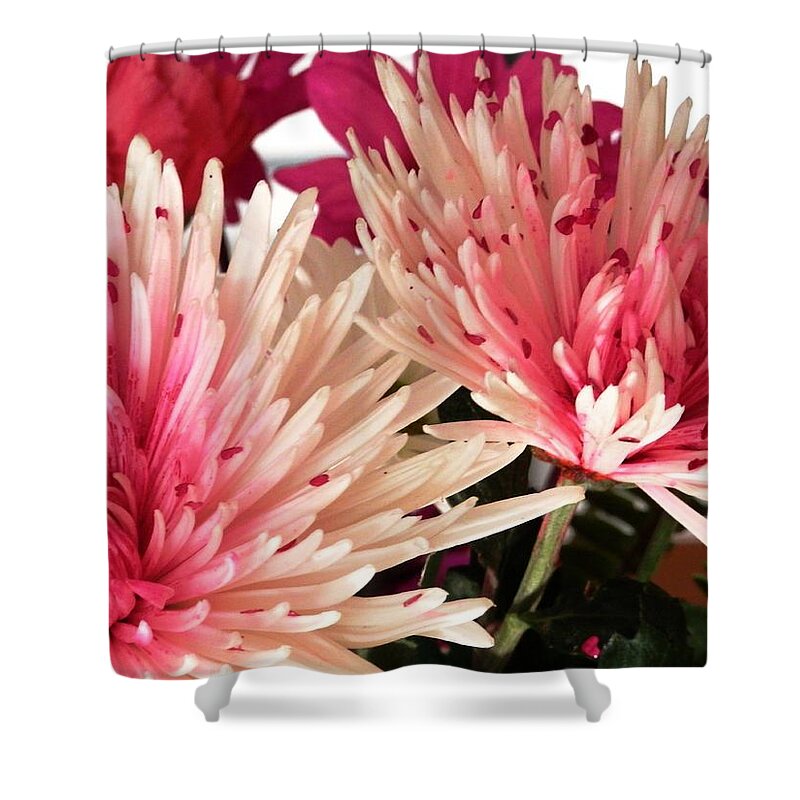 Feel The Love Card Of Blooming Shower Curtain featuring the photograph Feel the Heart Felt Love by Belinda Lee