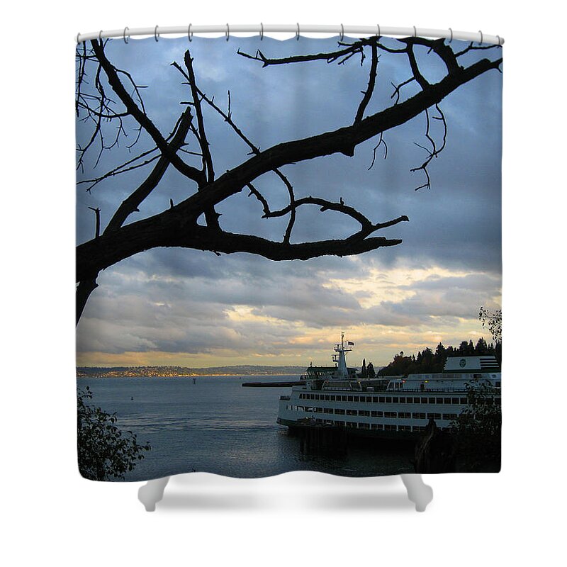Transportation Shower Curtain featuring the photograph Ferryboat To Seattle by Kym Backland