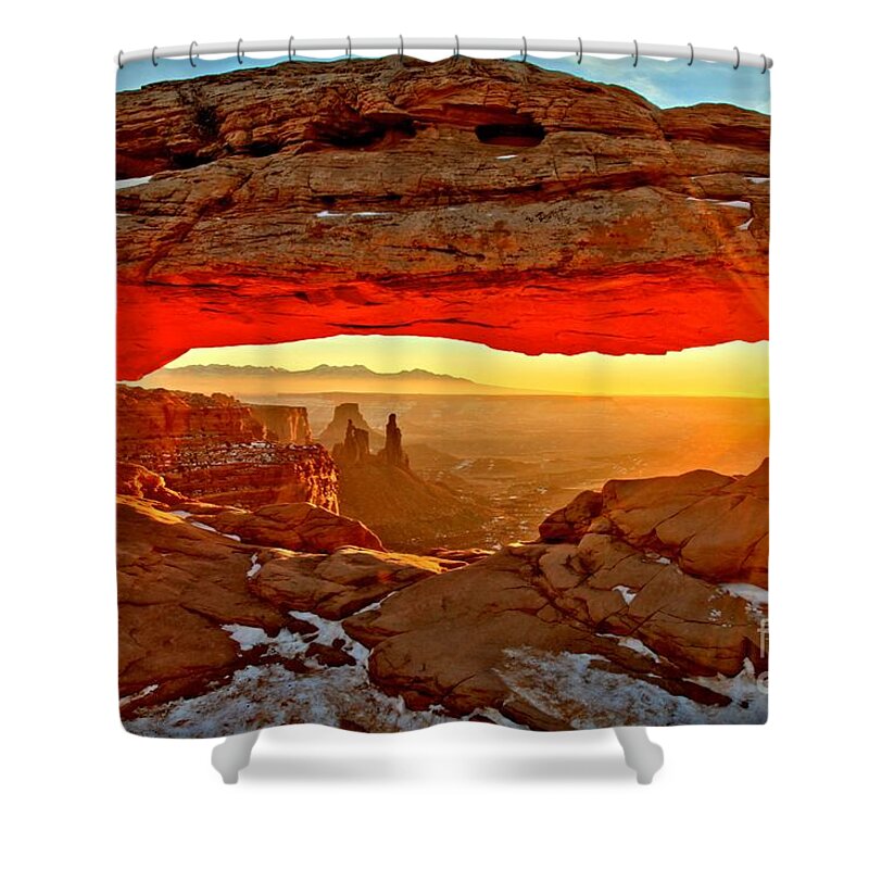 Canyonlands National Park Shower Curtain featuring the photograph Fiery Morning by Adam Jewell