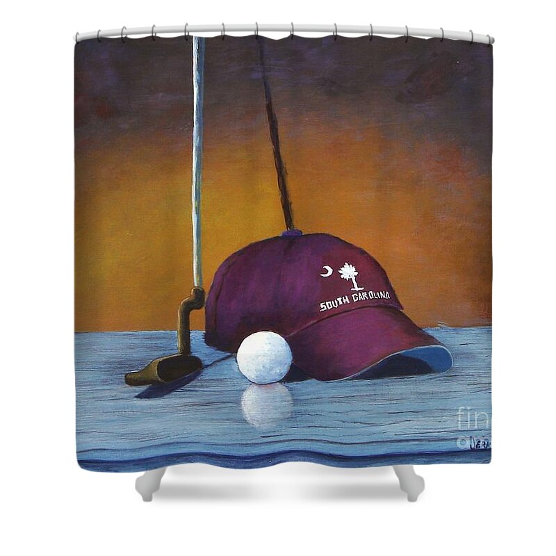Still Life Shower Curtain featuring the painting Fifty Percent by Jerry Walker