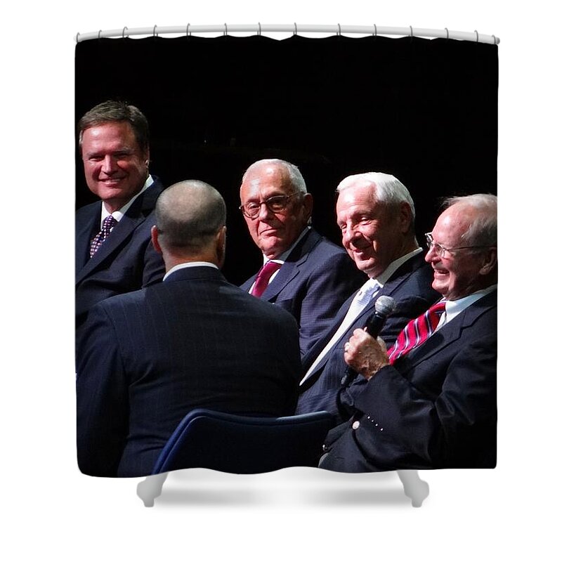 Kansas Shower Curtain featuring the photograph Fifty Years of Jayhawk Coaches by Keith Stokes