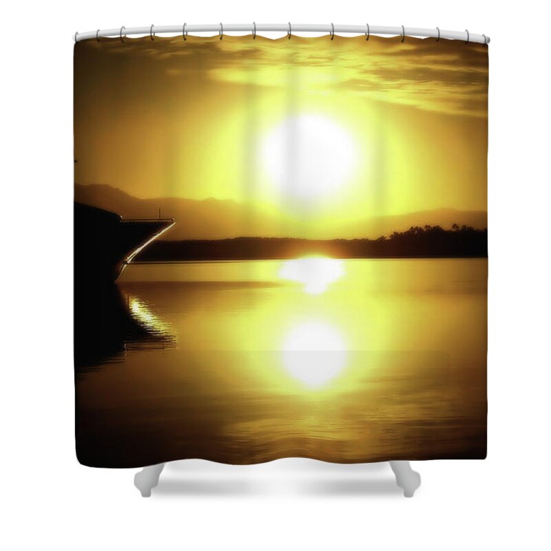 Fiji Shower Curtain featuring the photograph Fiji Sunrise by Eye Olating Images