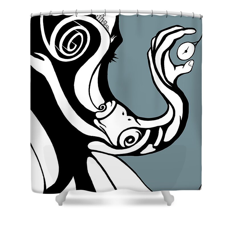 Tree Shower Curtain featuring the digital art Finding Time by Craig Tilley