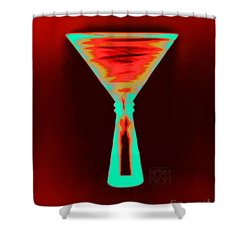 Martini Glass Art Shower Curtain featuring the photograph Fire and Ice Martini by Barbara Rush