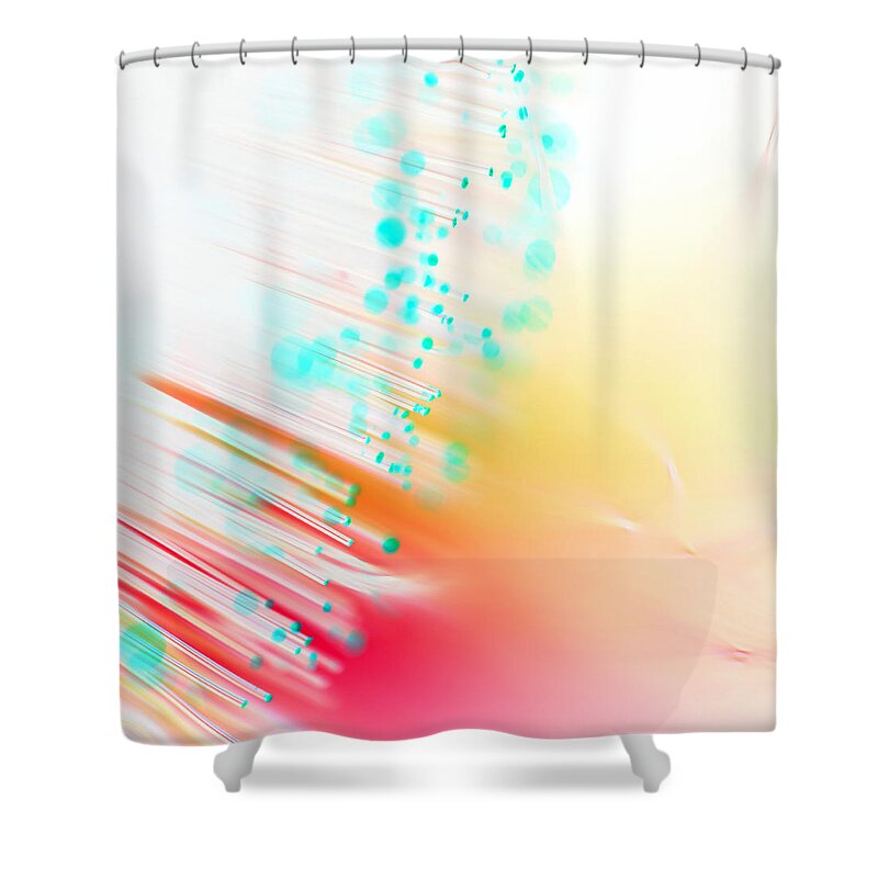 Abstract Shower Curtain featuring the photograph Fire and Light by Dazzle Zazz