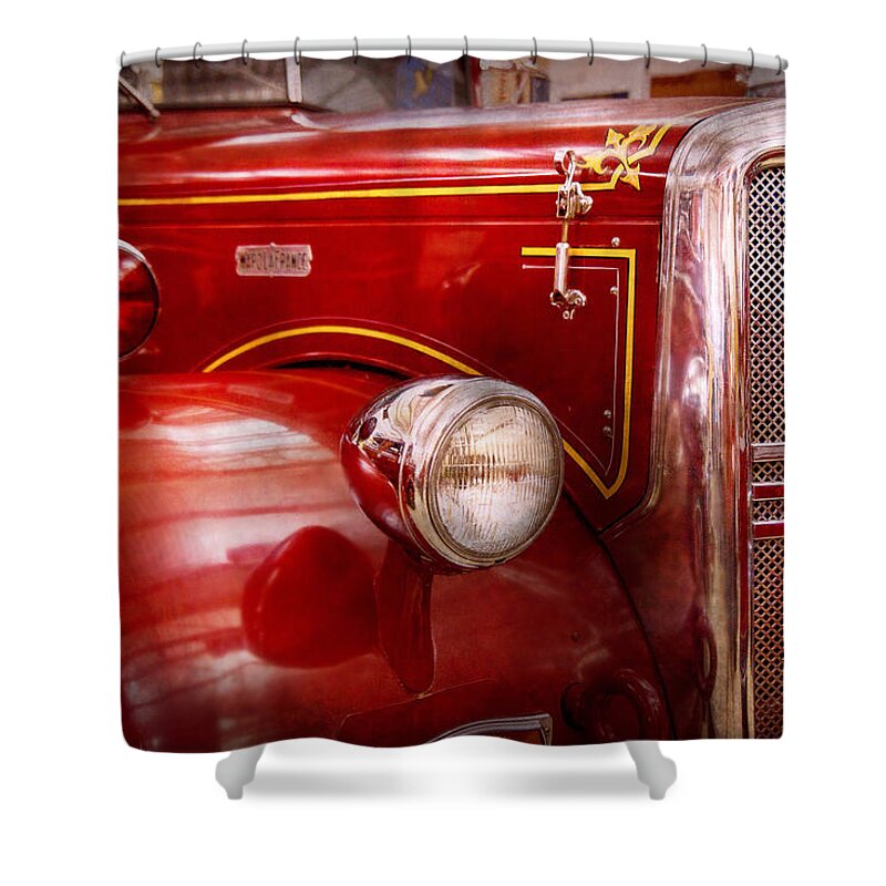Savad Shower Curtain featuring the photograph Fireman - Ward La France by Mike Savad