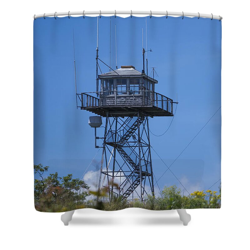 Atlantic Shower Curtain featuring the photograph Firetower - Mt Agamenticus - Maine by Steven Ralser