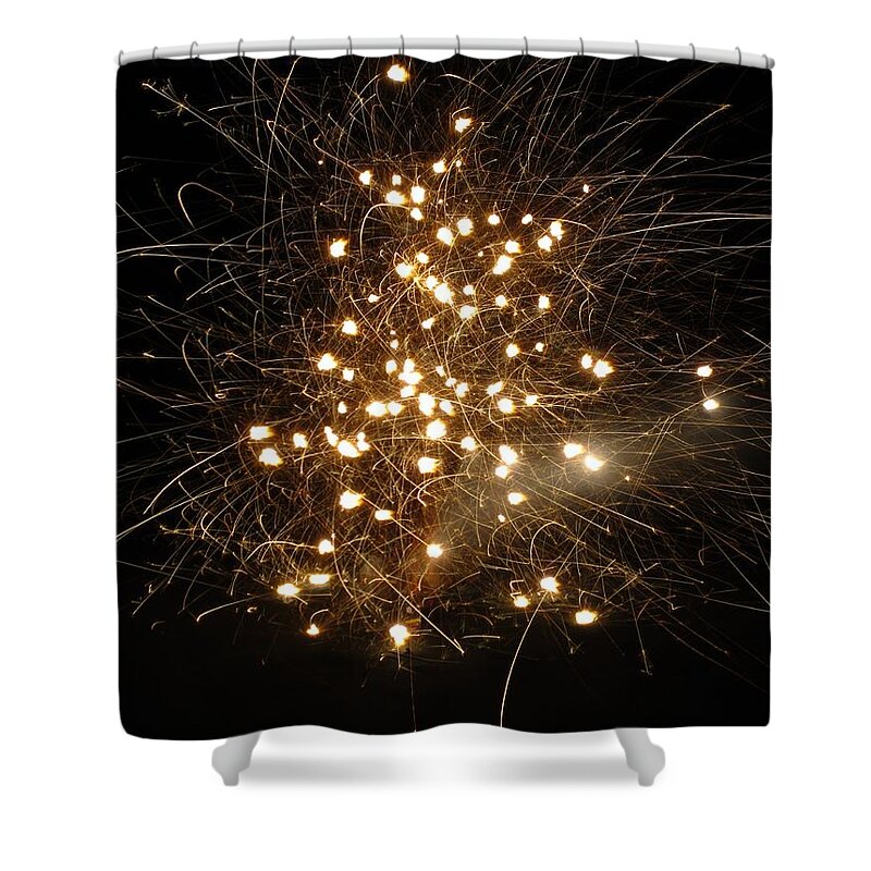 Fireworks Shower Curtain featuring the photograph Fireworks series no.3 by Ingrid Van Amsterdam