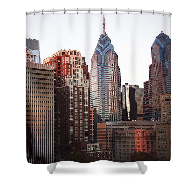 Philadelphia Shower Curtain featuring the photograph Five O'Clock Shadows by Rona Black