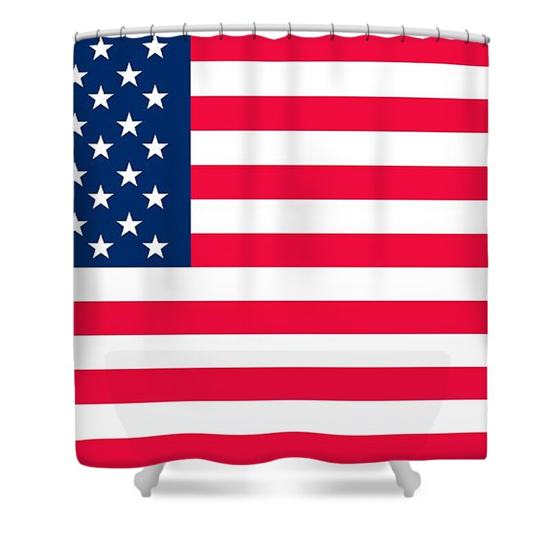 Stars And Stripes Digital Art Shower Curtains