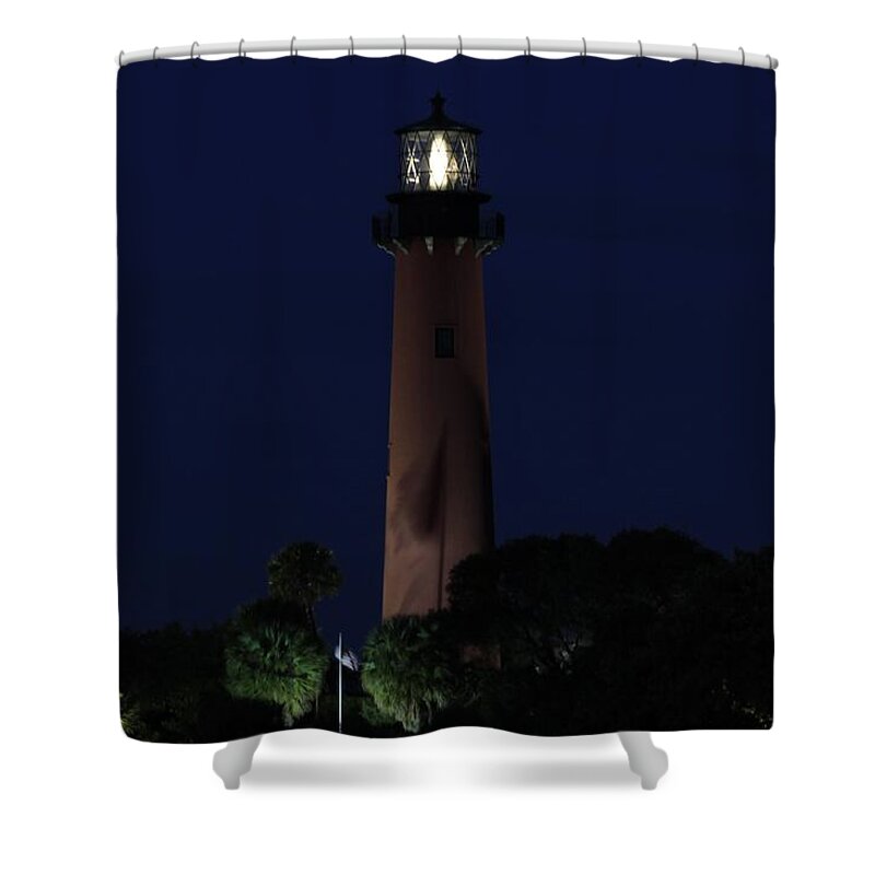 Jupiter Shower Curtain featuring the photograph Flag Reflections by Catie Canetti
