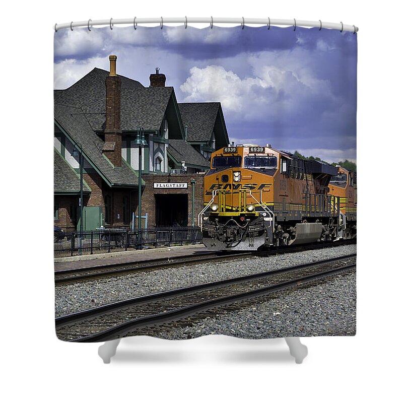 Flagstaff Shower Curtain featuring the photograph Flagstaff Station by Paul Riedinger