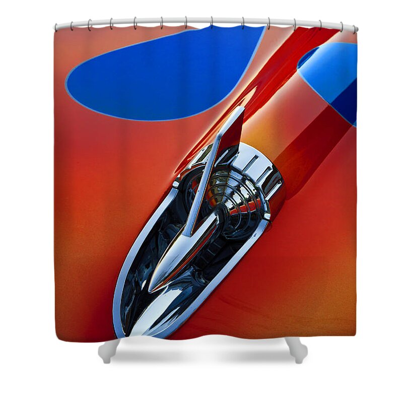 Transportation Shower Curtain featuring the photograph Flamin' '57 by Dennis Hedberg