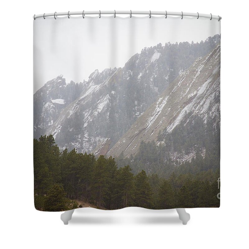 Flatirons Shower Curtain featuring the photograph Flatiron by James BO Insogna