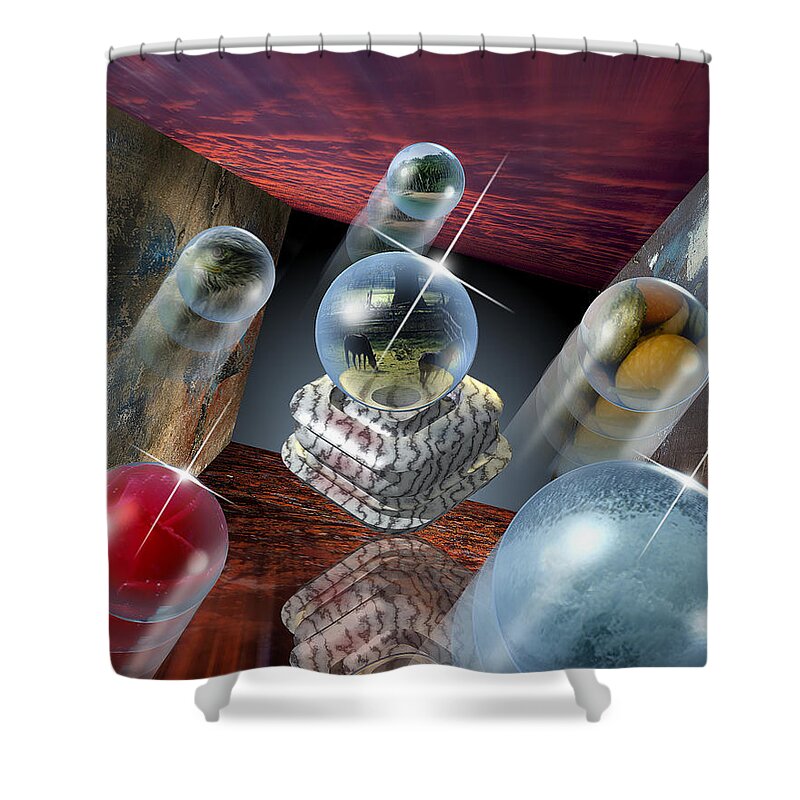 Flowers Shower Curtain featuring the digital art Fleeting Thoughts by Linda Carruth