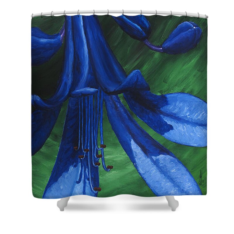 Flora Shower Curtain featuring the painting Flora Series-Number 12 by Jim Harper