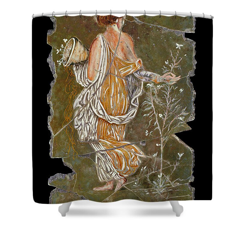 Mythology Shower Curtain featuring the painting Flora by Steve Bogdanoff