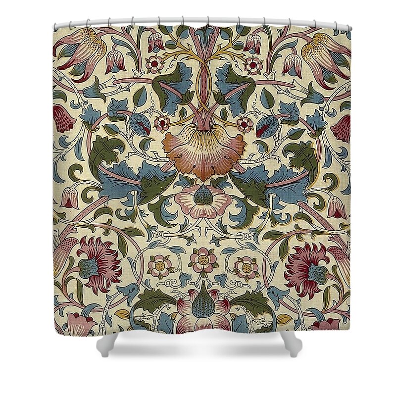 William Shower Curtain featuring the tapestry - textile Floral Pattern by Philip Ralley