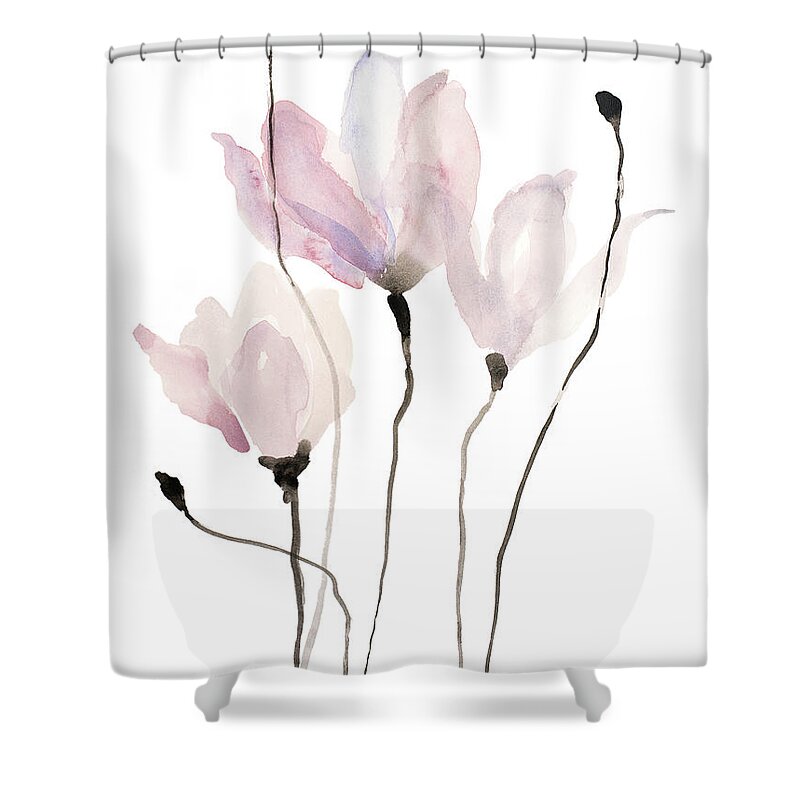 Floral Shower Curtain featuring the painting Floral Sway II by Lanie Loreth