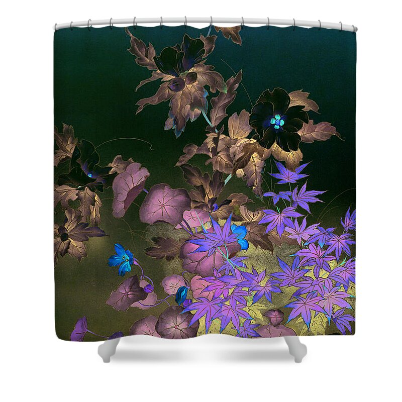  Haruyo Morita Digital Art Shower Curtain featuring the digital art Flower by MGL Meiklejohn Graphics Licensing