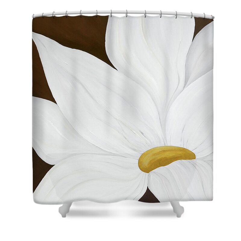 Flower Shower Curtain featuring the painting My Flower by Tamara Nelson