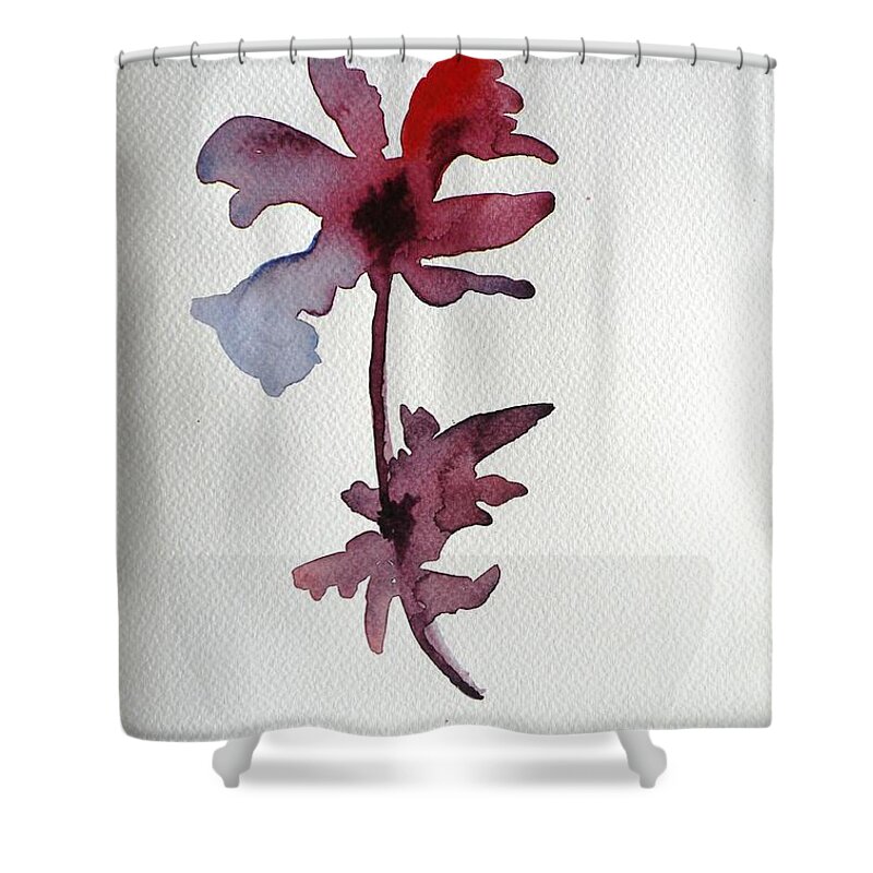 Flower Shower Curtain featuring the painting Flower by Uma Krishnamoorthy