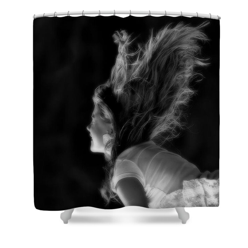 Girl Shower Curtain featuring the photograph Flying by Marysue Ryan