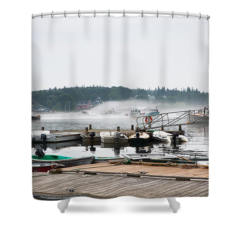 Bass Harbor Shower Curtain featuring the photograph Fog Bound by John M Bailey