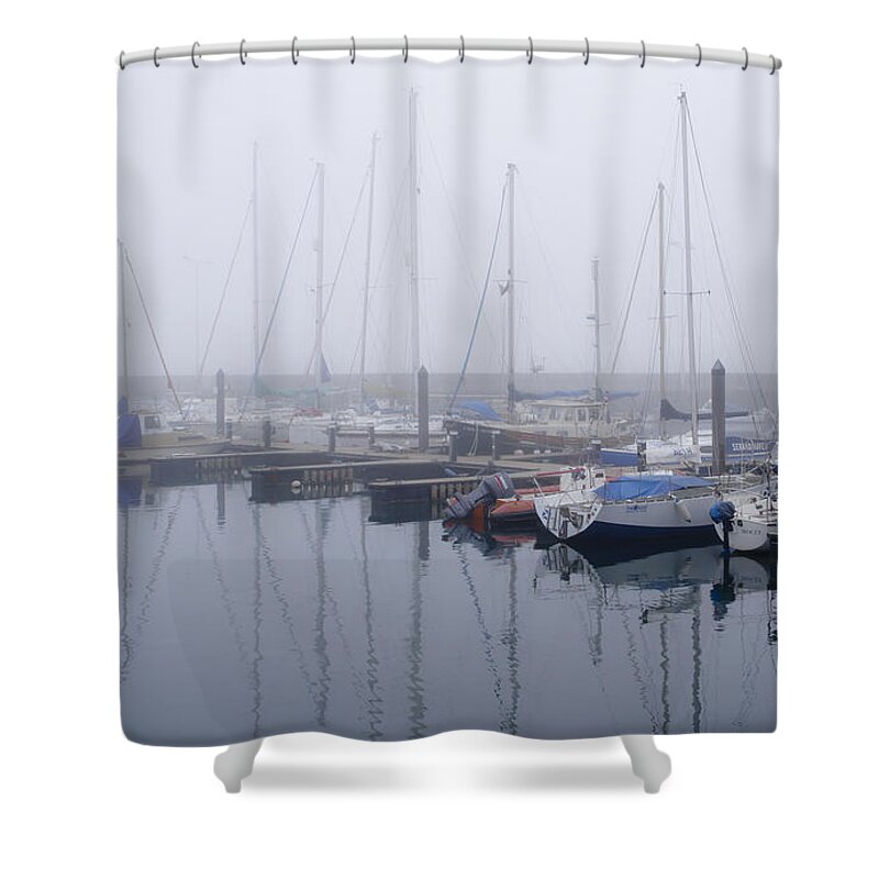 Marina Shower Curtain featuring the photograph Fog in Marina I by Elena Perelman