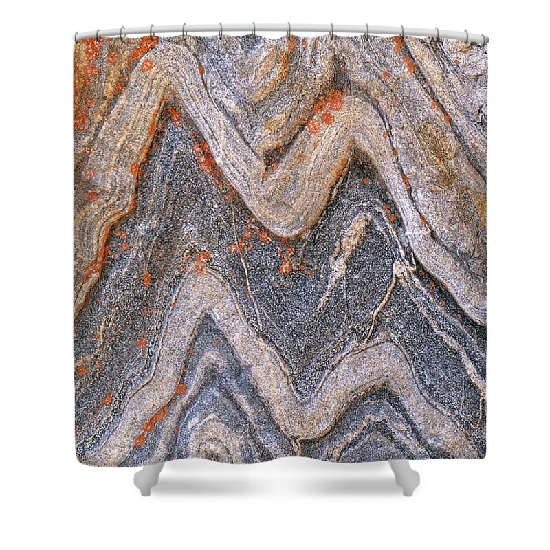 Granite Shower Curtain featuring the photograph Folded Granite by Art Wolfe