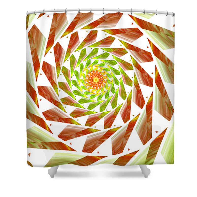 Spiral Digital Art Shower Curtain featuring the digital art Abstract Swirls by Ester McGuire