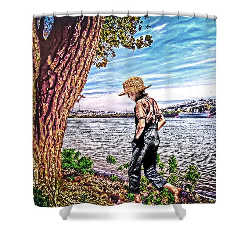 Following The River Shower Curtain featuring the photograph Following the River by Randall Branham