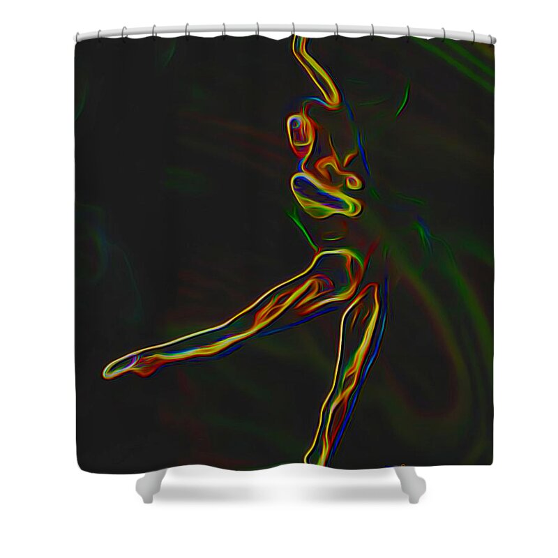 Footloose; Fli Shower Curtain featuring the painting Footloose by Fli Art