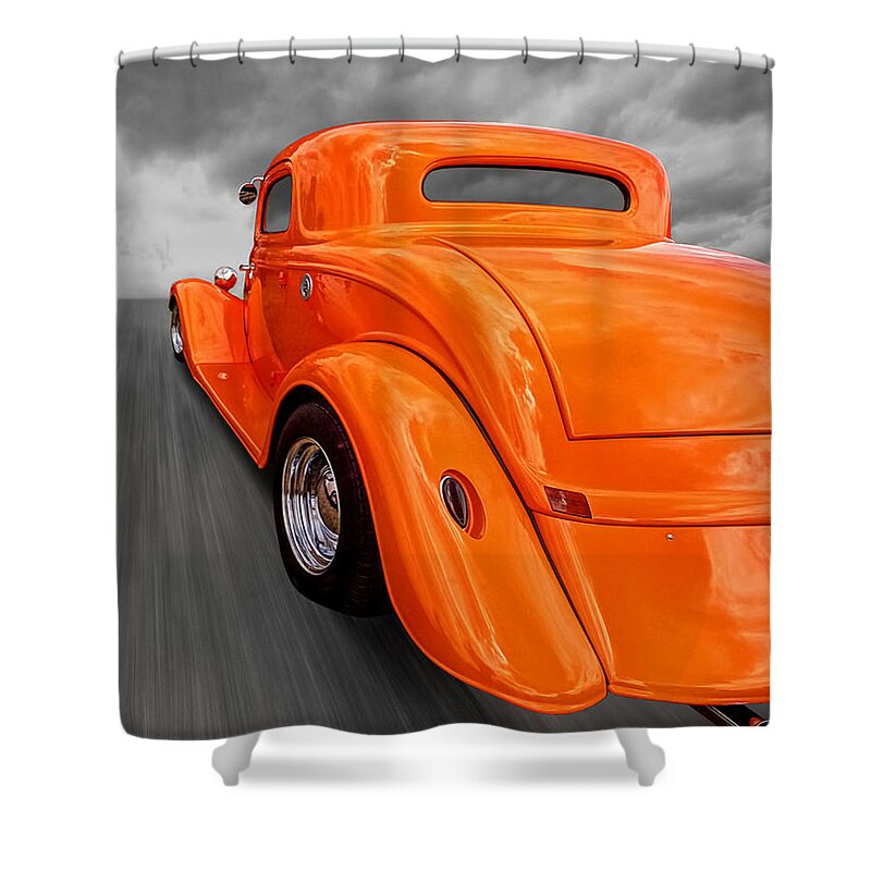 Hotrod Shower Curtain featuring the photograph Ford Coupe Hot Rod 1934 by Gill Billington