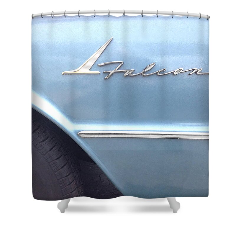 Automobile Shower Curtain featuring the photograph Ford Falcon 1961 by Don Spenner