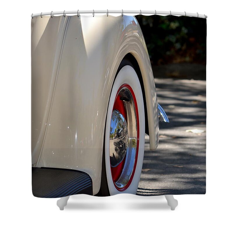  Shower Curtain featuring the photograph Ford Fender by Dean Ferreira