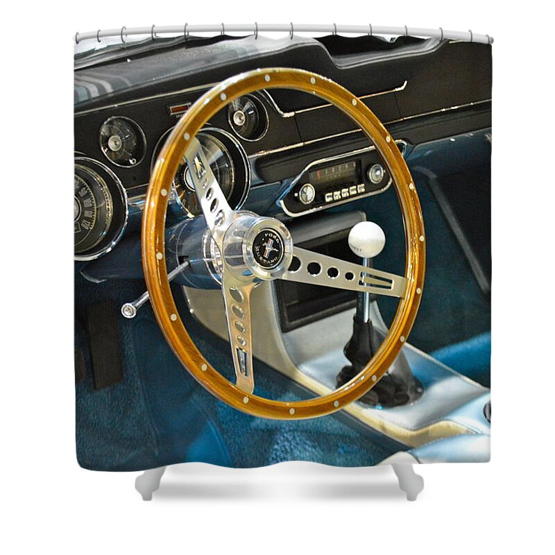 Ford Shower Curtain featuring the photograph Ford Mustang Shelby by Pamela Walrath