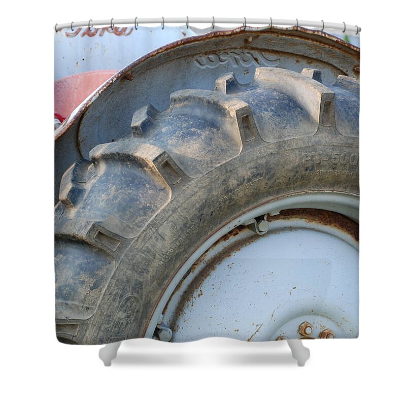 Ford Shower Curtain featuring the photograph Ford Tractor by Jennifer Ancker