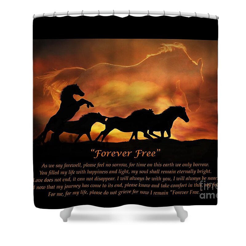 Horse Shower Curtain featuring the photograph Forever Free by Stephanie Laird