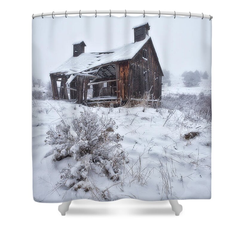 Ghost Town Shower Curtain featuring the photograph Forgotten in Time by Darren White