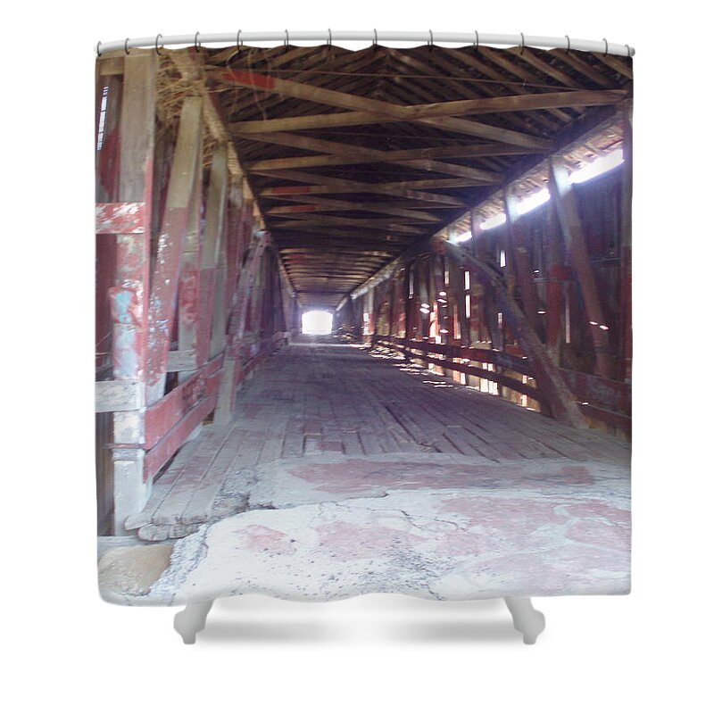 Landscape Shower Curtain featuring the photograph Forgotten Tunnel by Fortunate Findings Shirley Dickerson
