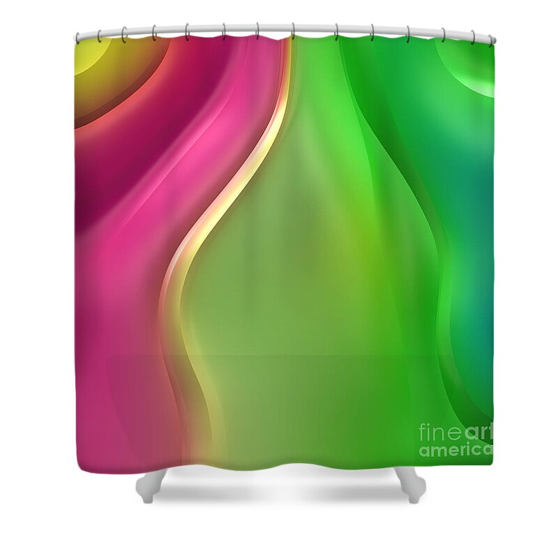 Forms Shower Curtain featuring the digital art Formes Lascives - 432 by Variance Collections