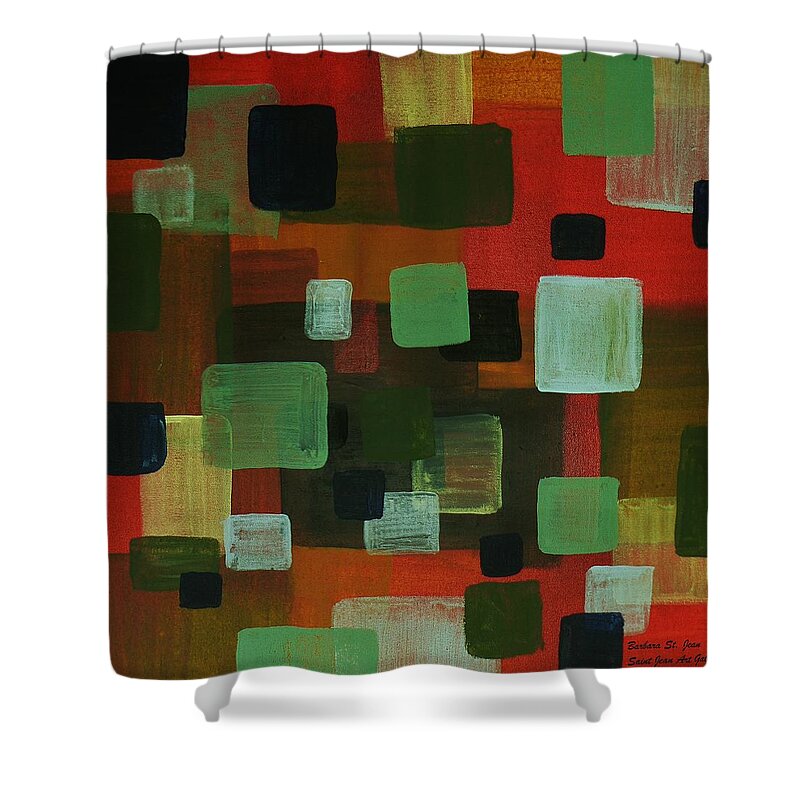 Squares Shower Curtain featuring the painting Forms by Barbara St Jean