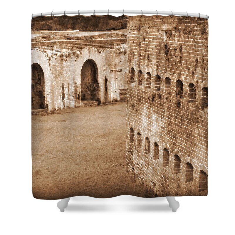 Fort Pike Shower Curtain featuring the photograph Fort Pike - #3 by Beth Vincent