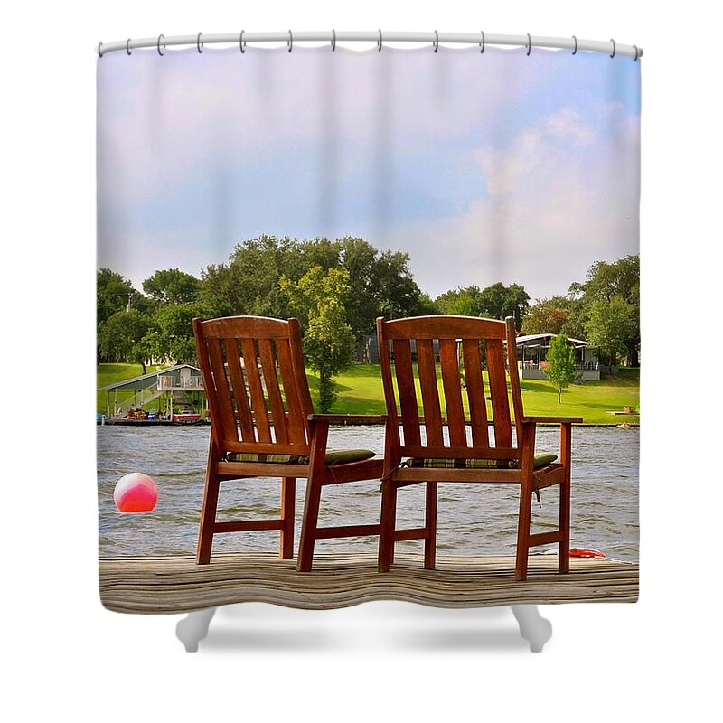 Vacation Photograph Print Shower Curtain featuring the photograph Fourth of July Vacation by Kristina Deane