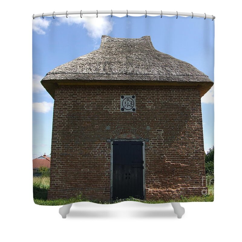 Foxton Shower Curtain featuring the photograph Foxton Dovecote by Richard Reeve