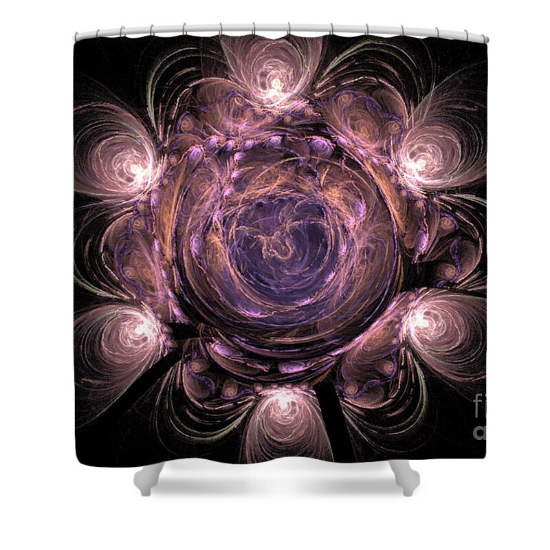 Fractal 009 Shower Curtain featuring the digital art Fractal 009 by Taylor Webb