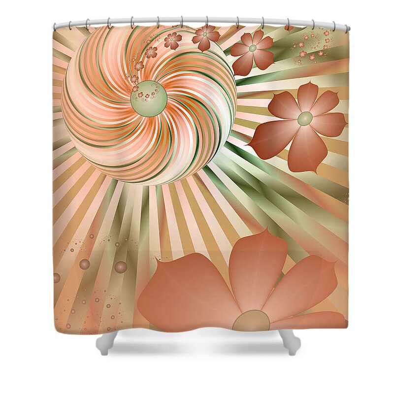 Fractal Shower Curtain featuring the digital art Fractal Dynamic Beauty by Gabiw Art